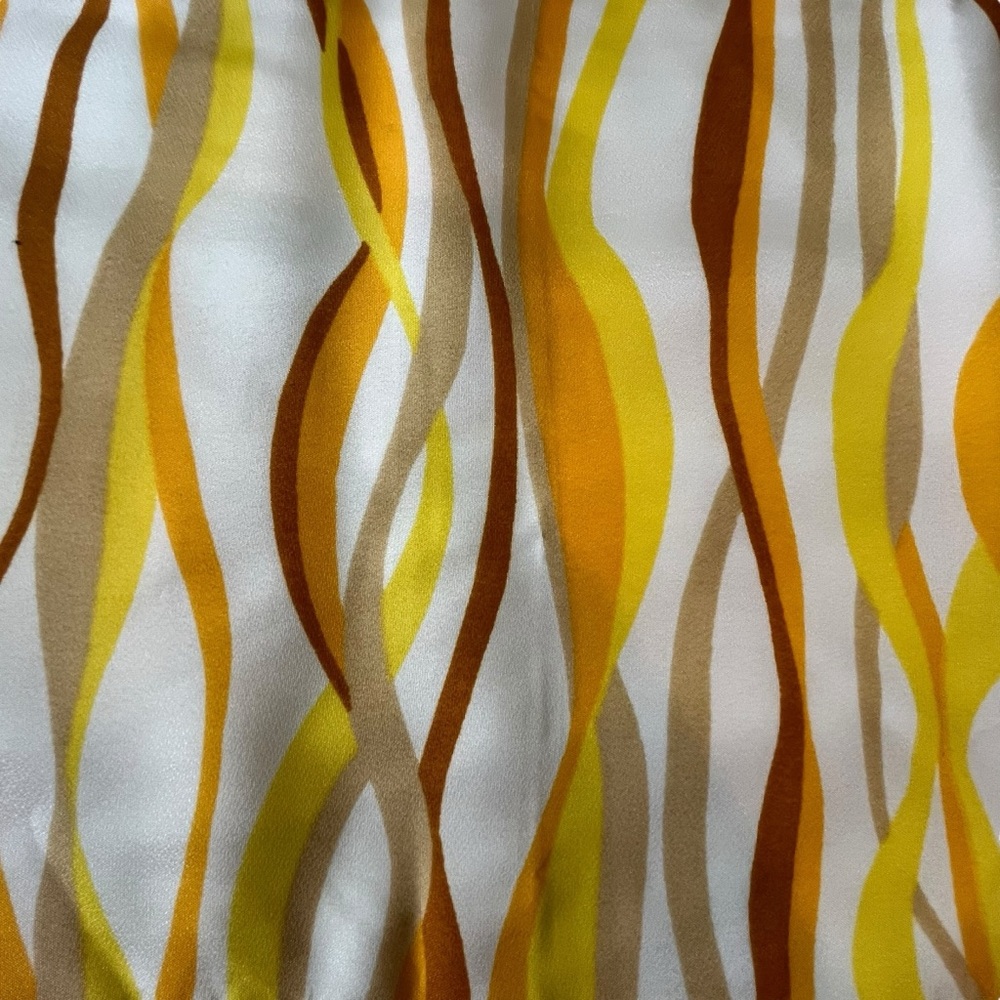 Vintage Hamilton Klauber 60s-70s Neutral Abstract Scarf, Rectangular 40x10"